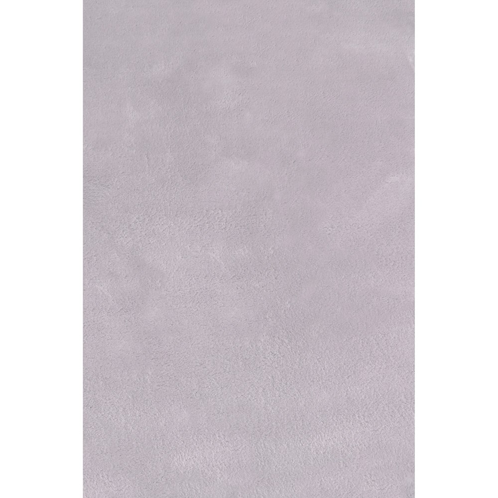 Lulu Modern Plain Shaggy Rugs in Silver Grey